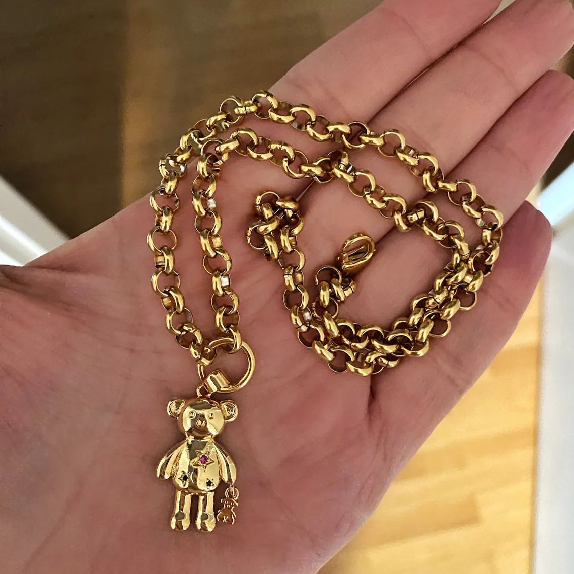 [Copy]Gold Plated Charming Four Leaf Clover Necklace