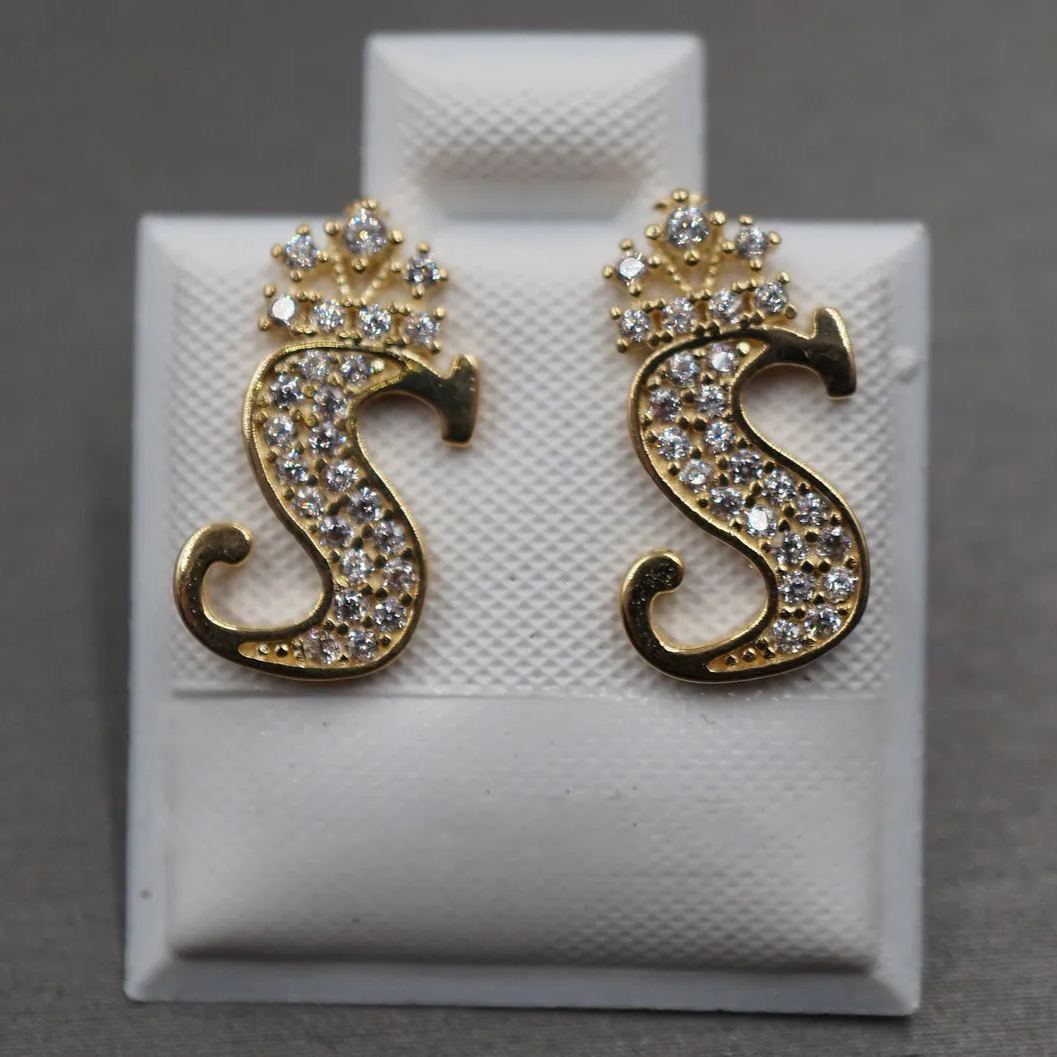 [Copy]Rolex Stlyle Heart Framed Stud Earrings Push Back Earrings