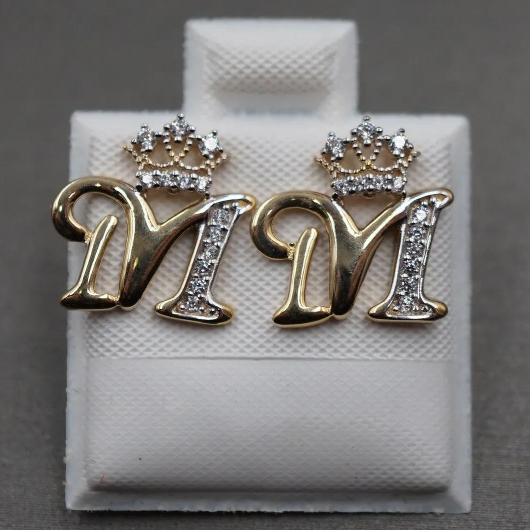 [Copy]Rolex Stlyle Heart Framed Stud Earrings Push Back Earrings