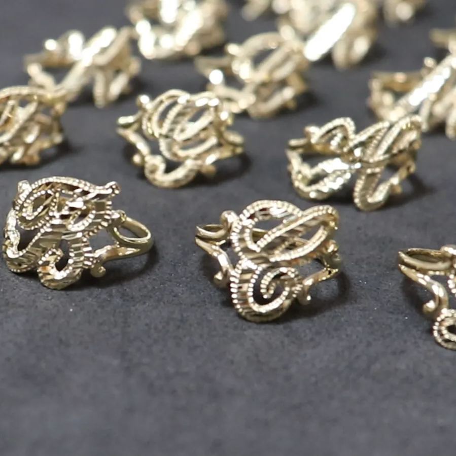 [Copy]Rolex Style Heart Diamond Cut Ring Personalized Custom Initial Ring