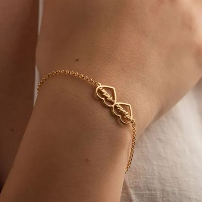 [Copy]Infinite Birthstone Zircon Pendant Bracelet Personalized 2 Names Bracelet
