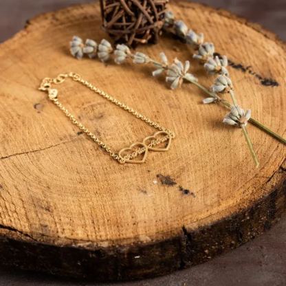 [Copy]Infinite Birthstone Zircon Pendant Bracelet Personalized 2 Names Bracelet