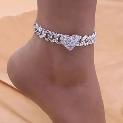 [Copy]Figaro Chain CZ Initial Anklets Personalized Cutom Initial Anklets