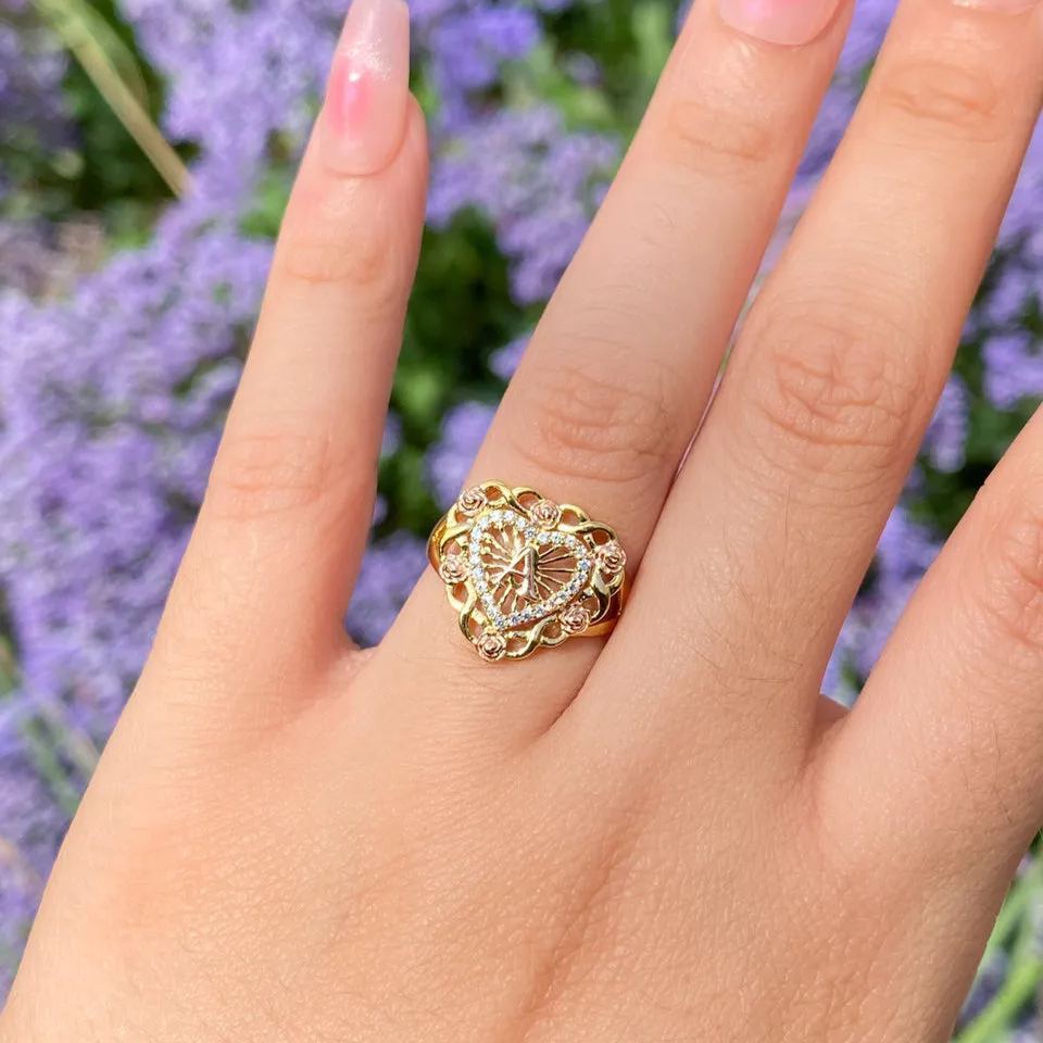 [Copy]Nugget Ring Gold Plated Personalized Custom Initial Ring