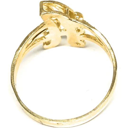 [Copy]Nugget Style Gold Plated Cross Nugget Knuckle Ring Custom Engraved Ring