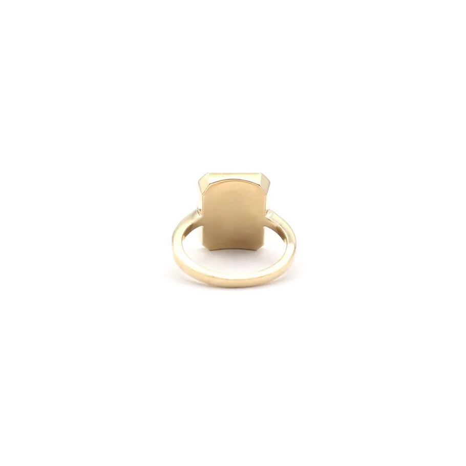 [Copy]Nugget Style Gold Plated 3D Double Magic Letters Personalized Custom Initial Ring