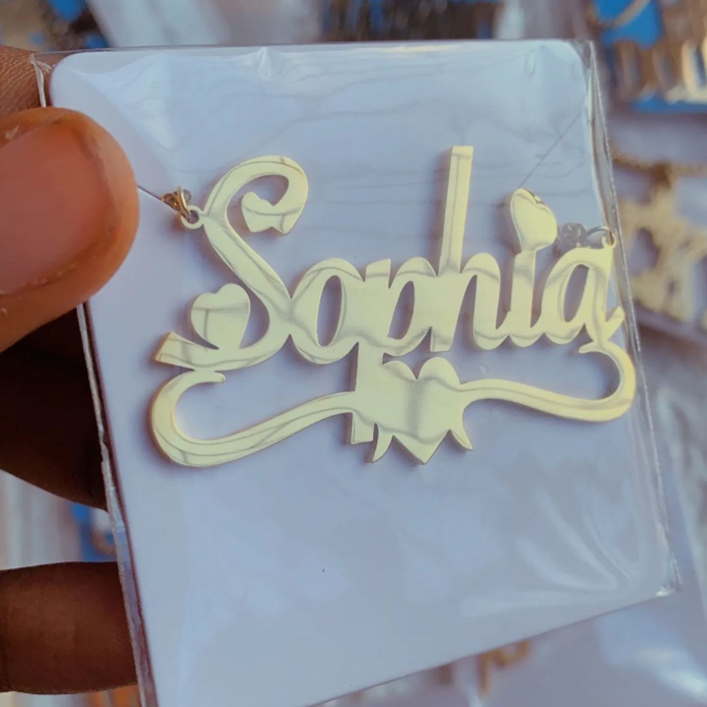 [Copy]Double Layer Two Tone Letter Necklace Personalized Initial Necklace