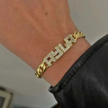 [Copy]San Judas Gold Plated Cuban Chain Bracelets 
