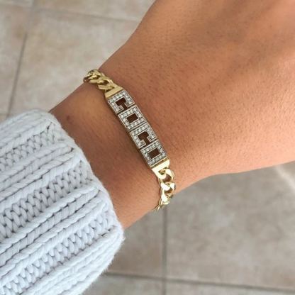 [Copy]San Judas Gold Plated Cuban Chain Bracelets 