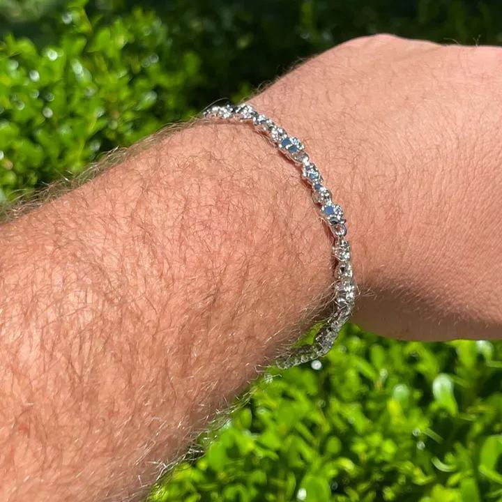 [Copy]Nugget Style Bracelet Gold Plated Mens Bracelet