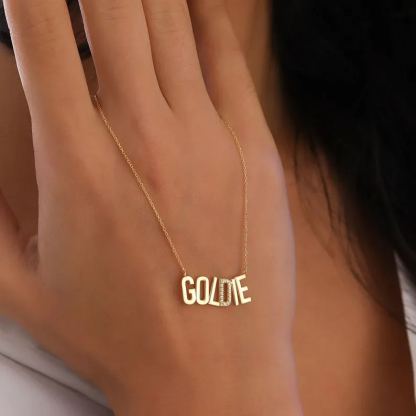 [Copy]Cultured Pearl Initial Pendant Personalized Initial Necklace