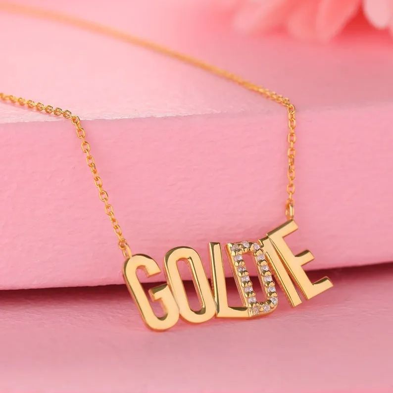 [Copy]Cultured Pearl Initial Pendant Personalized Initial Necklace