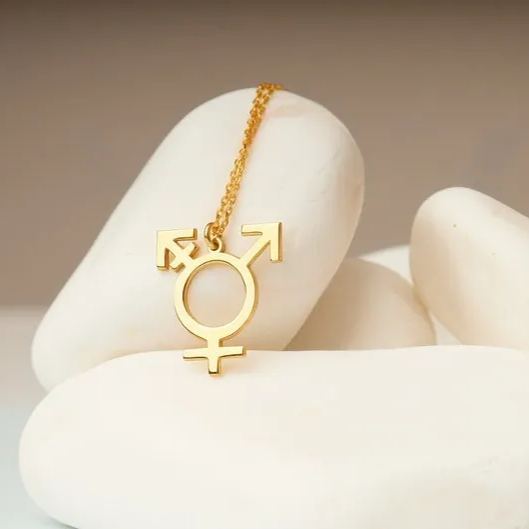 [Copy]Gold Plated Lesbian Necklace LGBT Pride Necklace