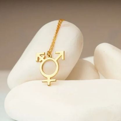 [Copy]Gold Plated Lesbian Necklace LGBT Pride Necklace