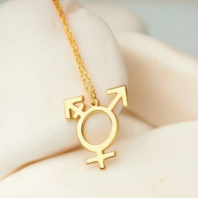 [Copy]Gold Plated Lesbian Necklace LGBT Pride Necklace