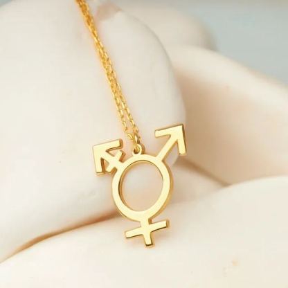 [Copy]Gold Plated Lesbian Necklace LGBT Pride Necklace