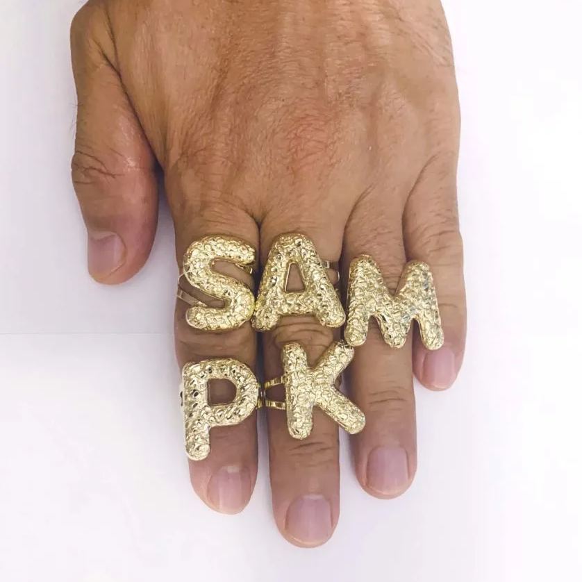 [Copy]Dad Ring Gold Plated Personalized Engraved Ring