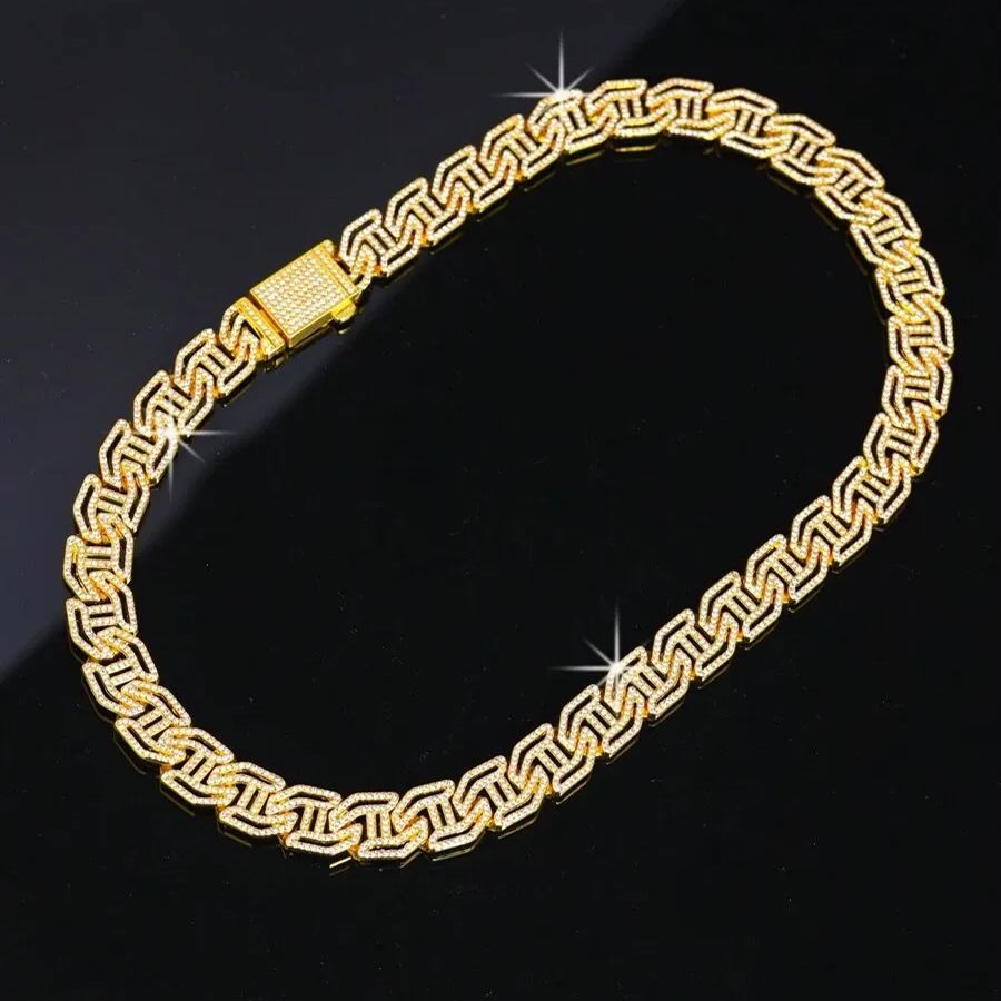 [Copy]Rope Figaro Chain Gold Plated Necklace 5mm Width
