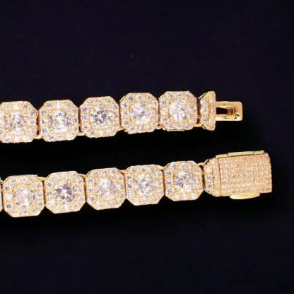 [Copy]Diamond Iced Cross Charm Cuban Link Chain Necklace Luxury Necklace 