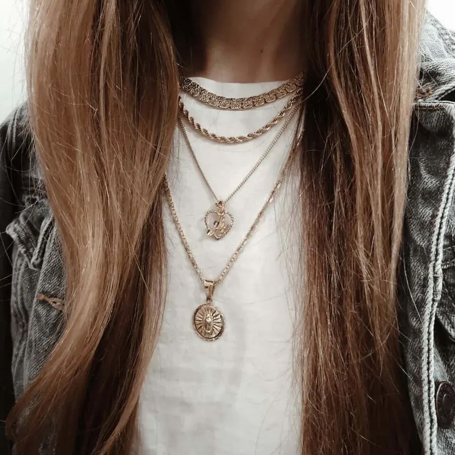 [Copy]Diamond Cut Gold Plated Necklace Personalized Name Necklace