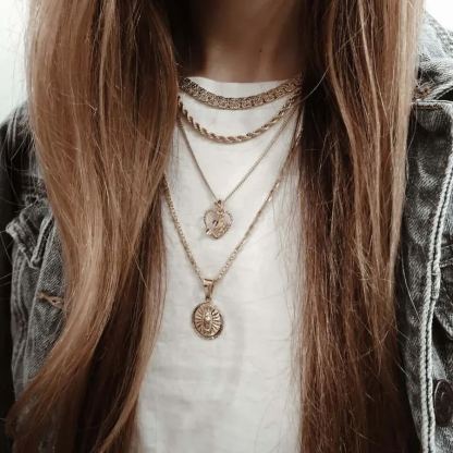 [Copy]Diamond Cut Gold Plated Necklace Personalized Name Necklace