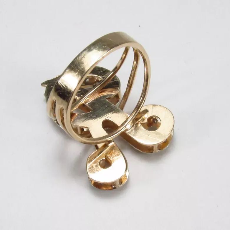 Personalized Custom Zircon Cursive Initial Letter Ring