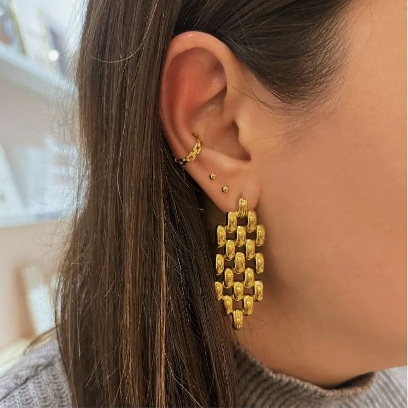 [Copy]Personalized 3-6 Letters Heart Earrings Gold Plated Name Earrings