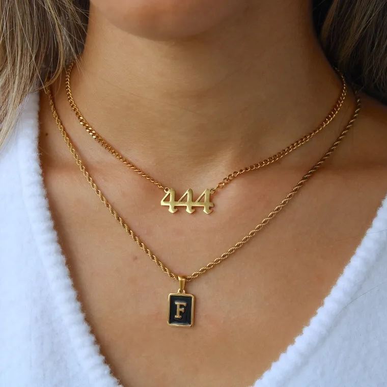 [Copy]Dainty Letter Necklace Custom Gold Plated Initial Necklace 