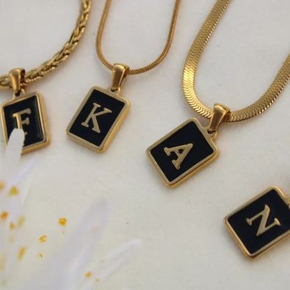 [Copy]Dainty Letter Necklace Custom Gold Plated Initial Necklace 