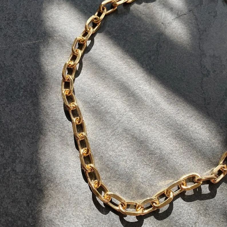 [Copy]Geometric Statement Necklace Gold Plated Necklace