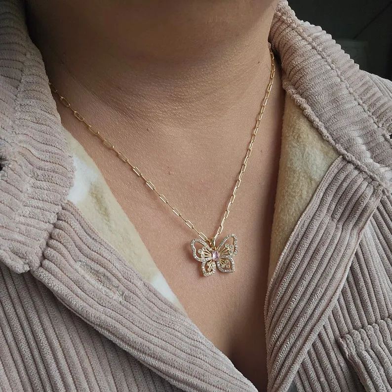 [Copy]Classic Fingerprint Necklace Bobble Chain Gold Plated Necklace