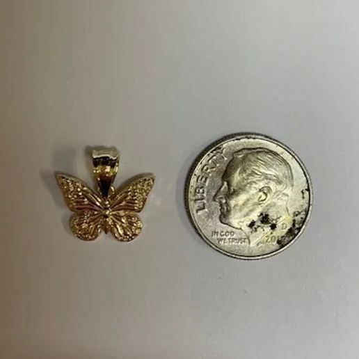 [Copy]Butterfly Necklace Lock Chain Gold Plated Birthstone Necklace