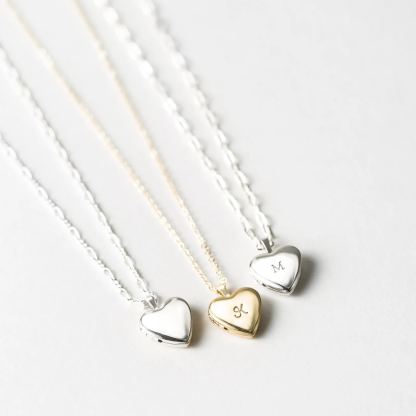 Micro Heart Locket Necklace