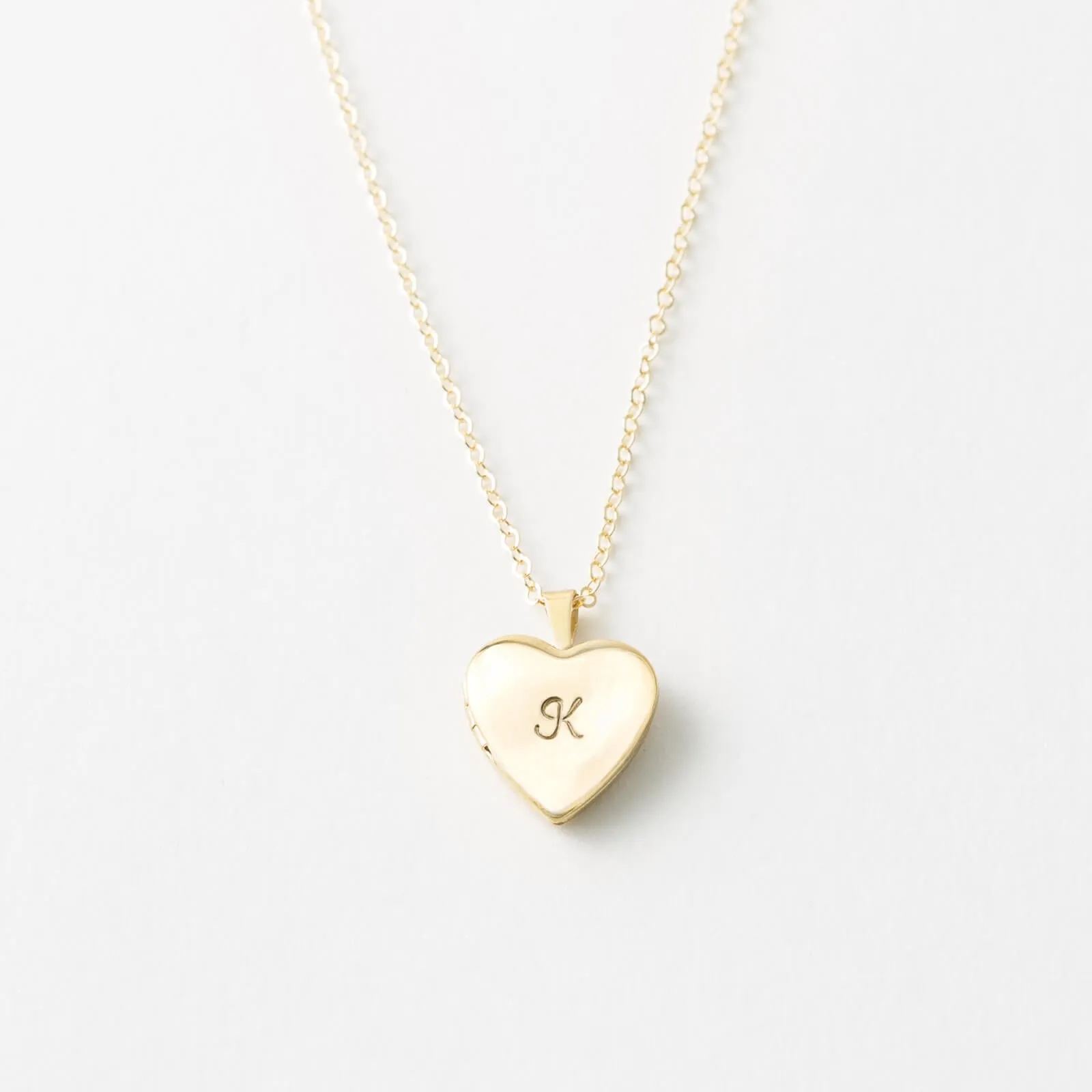 Micro Heart Locket Necklace