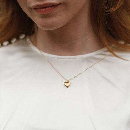 Micro Heart Locket Necklace