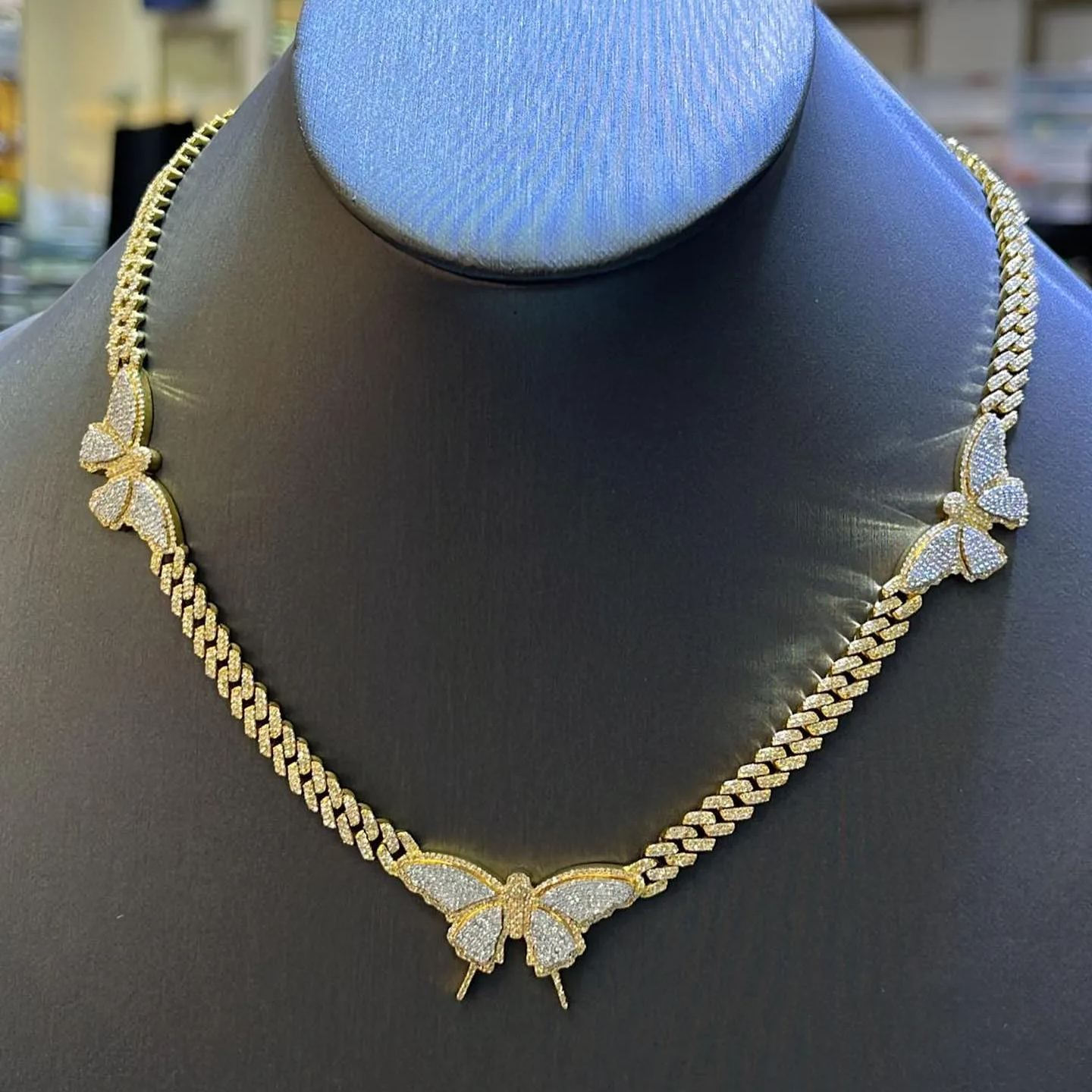 [Copy]Pink Zircon Heart Necklace Rope Chain Gold Plated Necklace