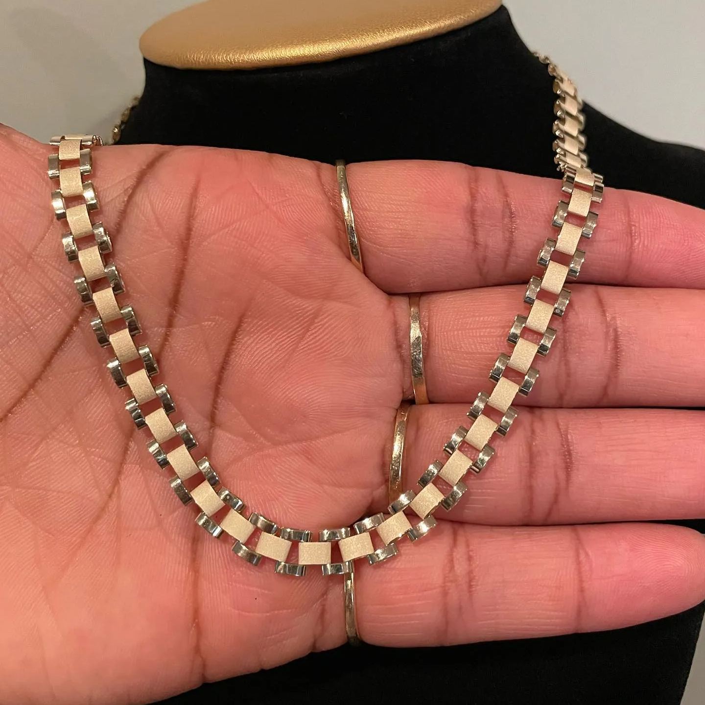 [Copy]RX Watch Band Chain Necklace Gold Plated Bear Necklace