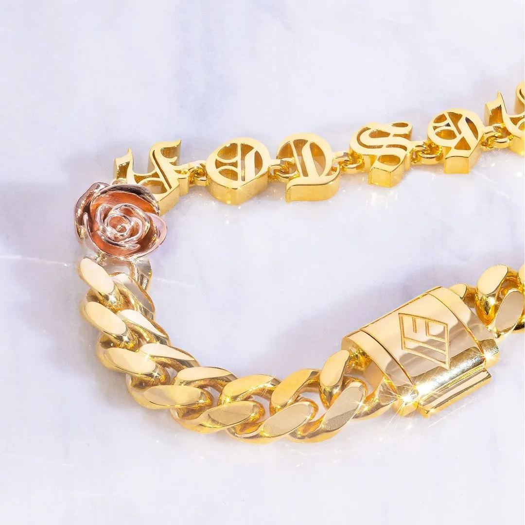 [Copy]Cuban Chain Heart Pendant Custom Initial Necklace