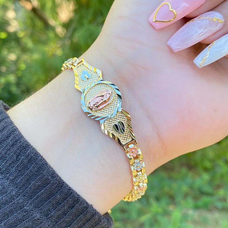 [Copy]Chunky Chain Bracelet Gold Plated Vintage Style Bracelet 