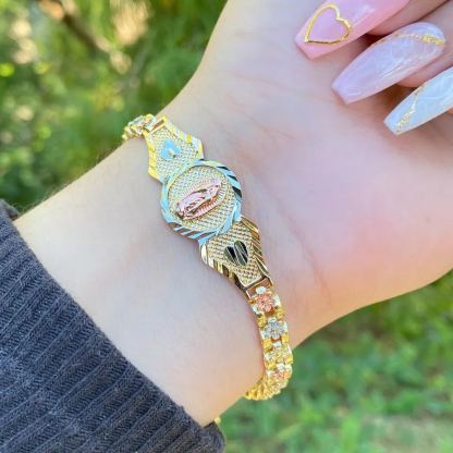 [Copy]Chunky Chain Bracelet Gold Plated Vintage Style Bracelet 