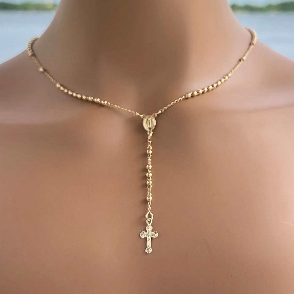 [Copy]Filigree Fancy Floral Holy Cross Necklace Christian Jewelry