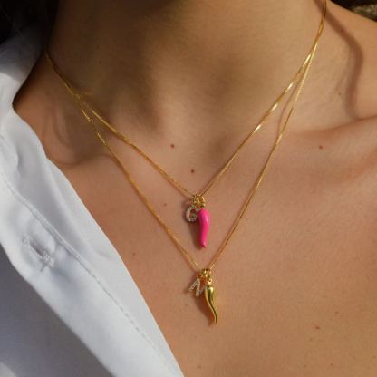 [Copy]Tricolor And White Gold Braided Herringbone Chain Necklace