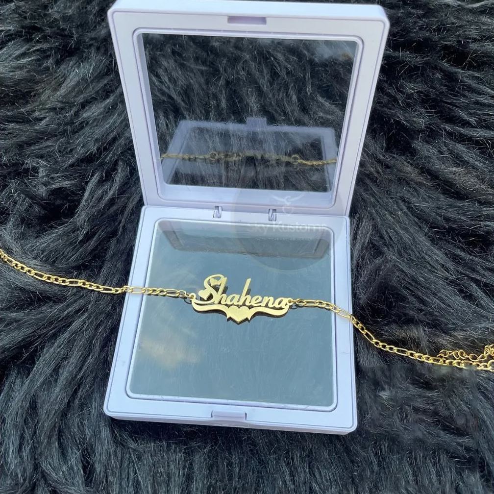 [Copy]Crown Zircon Nameplated Pendant Personalized Arabic Name Necklace