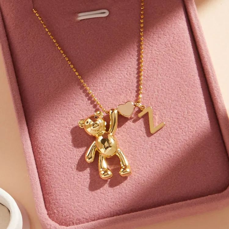 [Copy]Gold Plated Bamboo Letter Necklace Personalized Initial Necklace