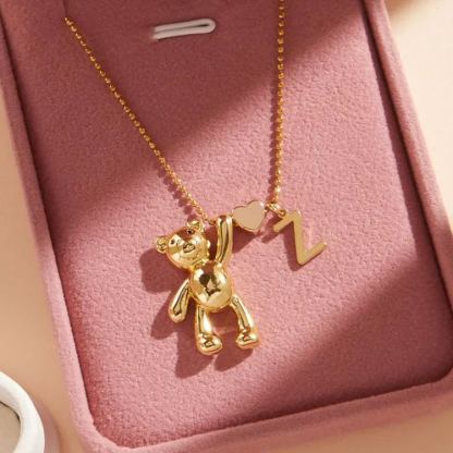 [Copy]Gold Plated Bamboo Letter Necklace Personalized Initial Necklace