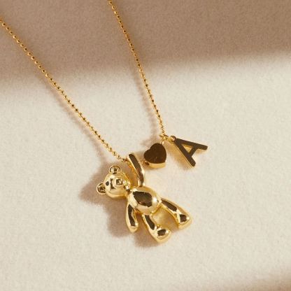 [Copy]Gold Plated Bamboo Letter Necklace Personalized Initial Necklace