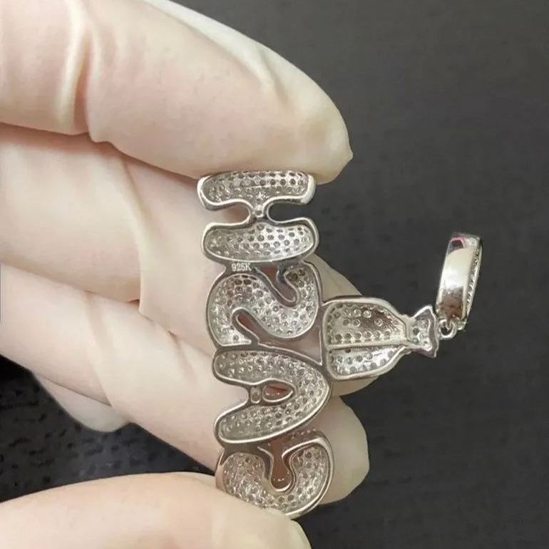 [Copy]Iced Diamond Money Bag Crown Charm Pendant Gold Plated Necklace