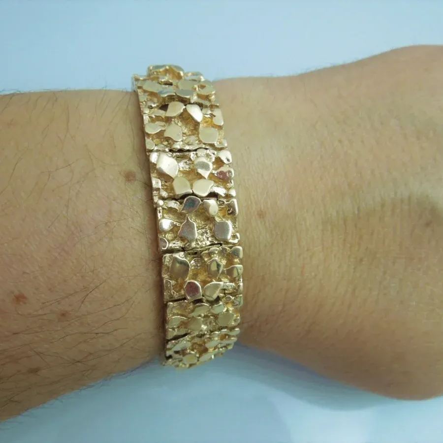 Nugget Bracelet Gold Plated Copper Bracelet