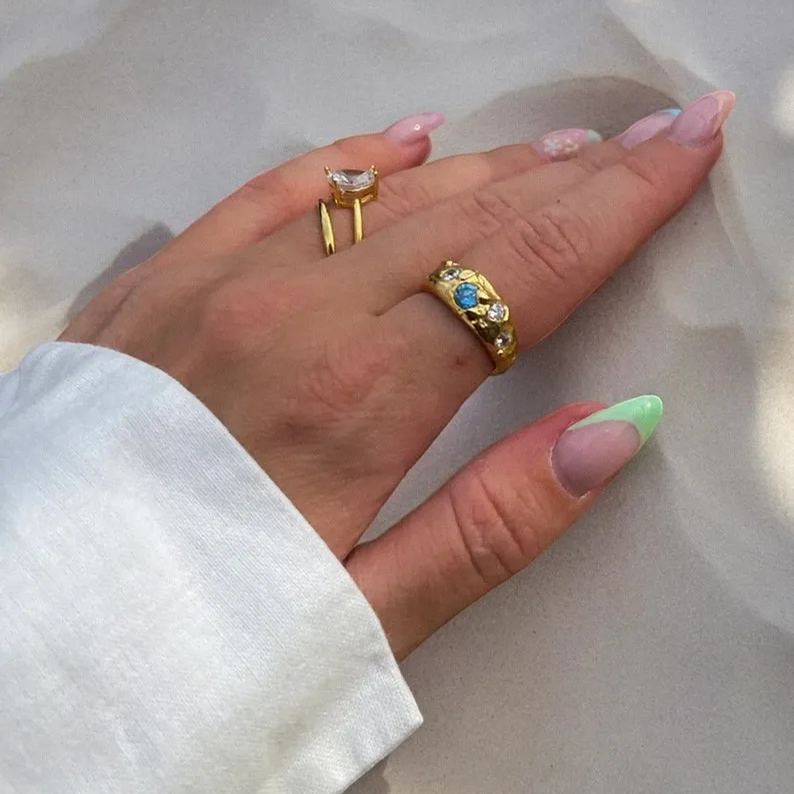 [Copy]Dollar Sign Money Ring Watch Band Style Zirconia Ring