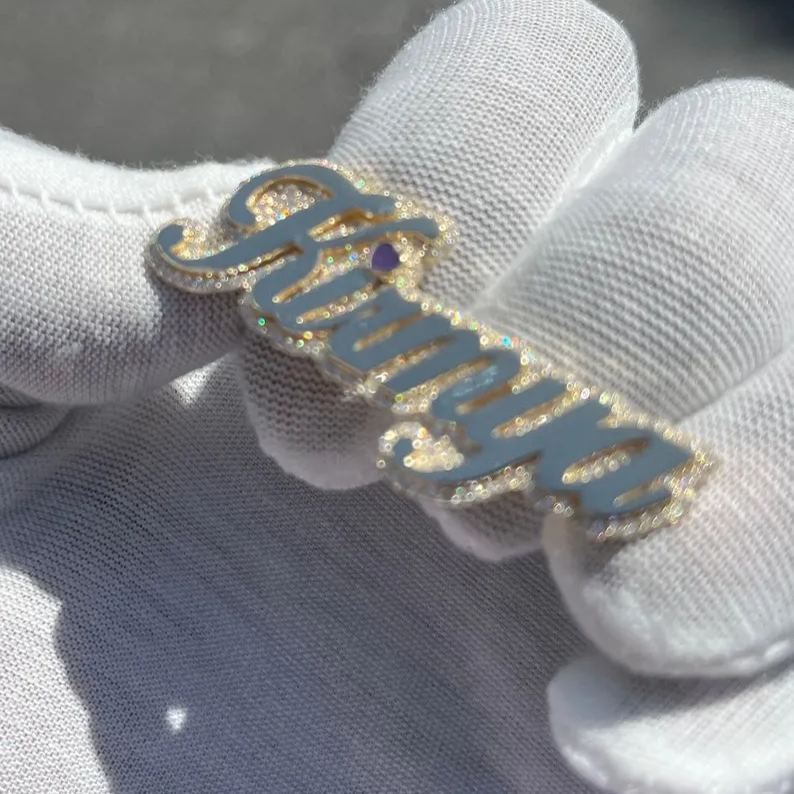 [Copy]Two Tone Personalized Double Layer Name Ring Two Finger Ring 